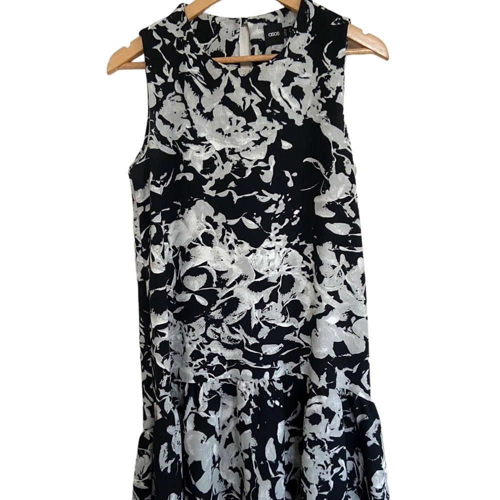 ASOS Floral Ruffle Pleated Dress - Picture 3 of 9